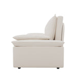 Multi-Functional 70" Queen Pull Out Sofa Bed, Convertible Sleeper Sofa with 2 Pillows