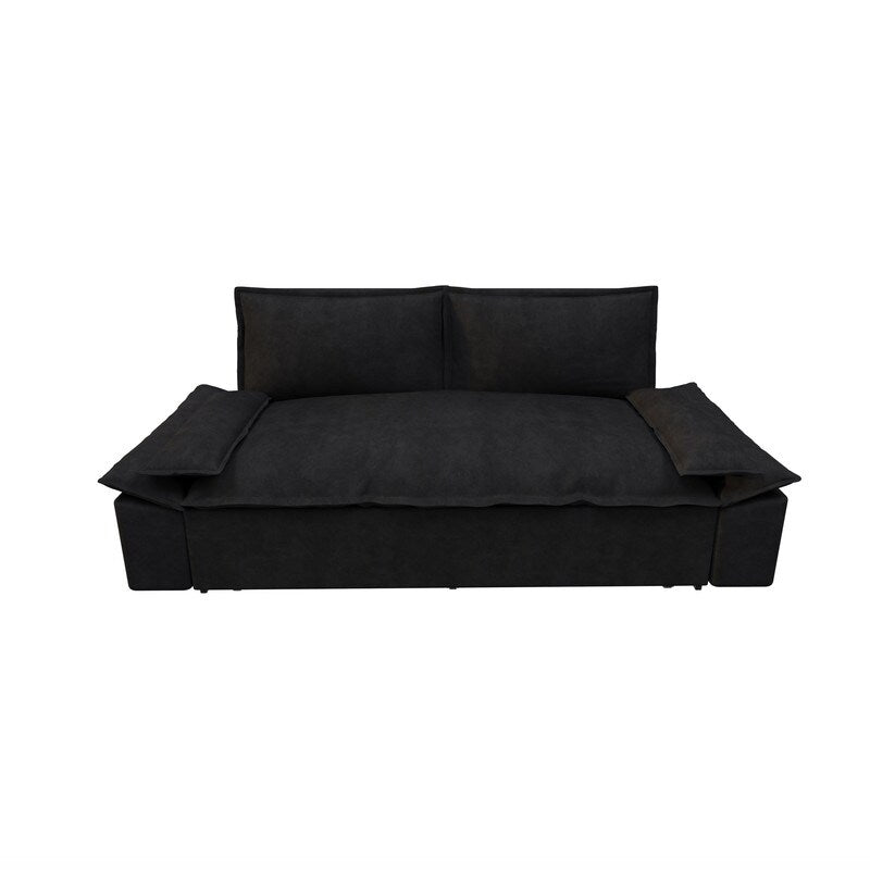 Multi-Functional 70" Queen Pull Out Sofa Bed, Convertible Sleeper Sofa with 2 Pillows