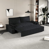 Multi-Functional 70" Queen Pull Out Sofa Bed, Convertible Sleeper Sofa with 2 Pillows