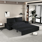 Multi-Functional 70" Queen Pull Out Sofa Bed, Convertible Sleeper Sofa with 2 Pillows