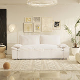 Multi-Functional 70" Queen Pull Out Sofa Bed, Convertible Sleeper Sofa with 2 Pillows