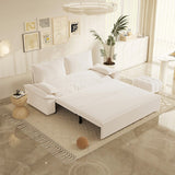 Multi-Functional 70" Queen Pull Out Sofa Bed, Convertible Sleeper Sofa with 2 Pillows