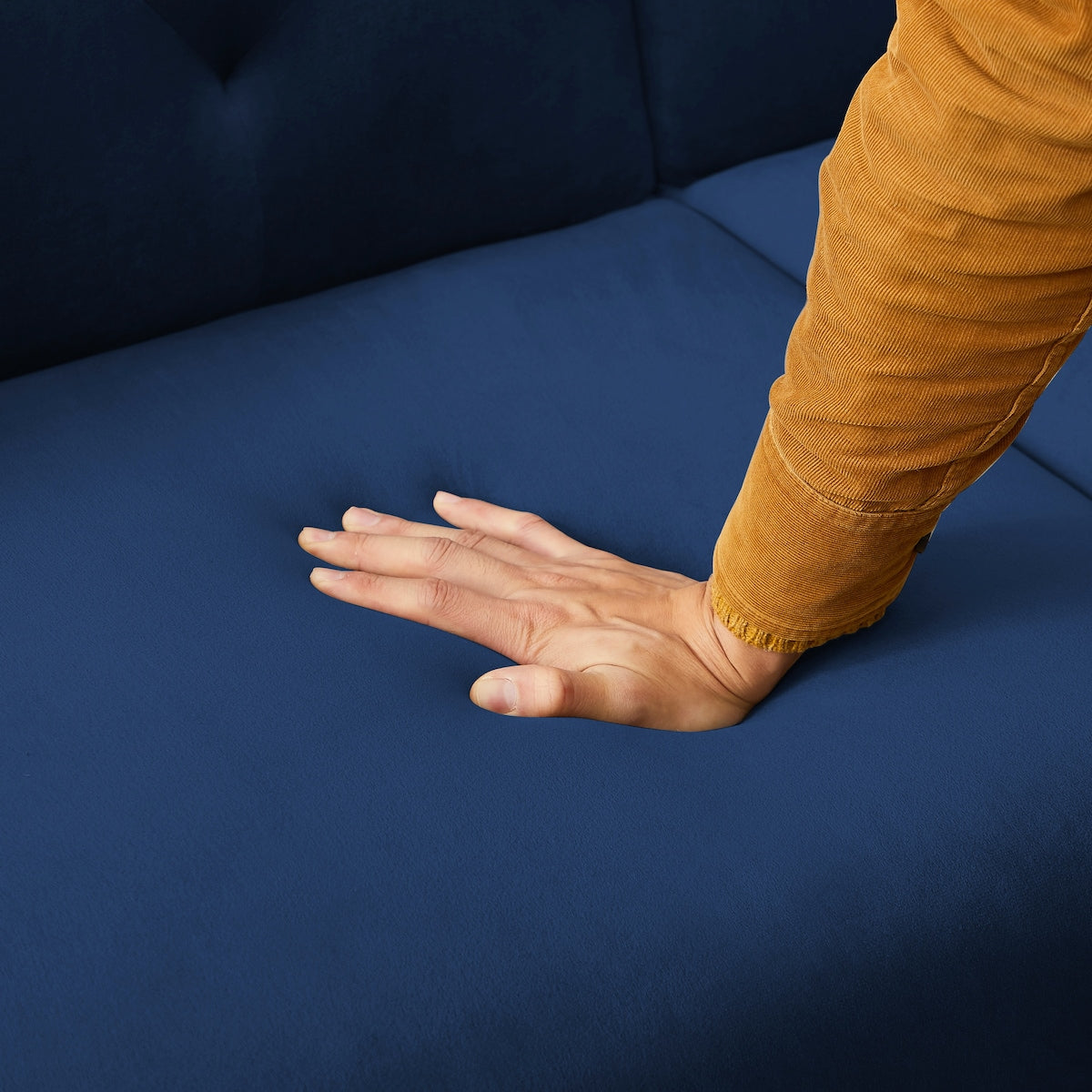 Multi-Functional Design Loveseat Sofa Velvet Upholstered Convertible Futon Sofa Sleeper Backrest Adjusting with 2 Pillows