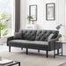 Multi-Functional Design Loveseat Sofa Velvet Upholstered Convertible Futon Sofa Sleeper Backrest Adjusting with 2 Pillows