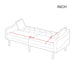 Multi-Functional Design Loveseat Sofa Velvet Upholstered Convertible Futon Sofa Sleeper Backrest Adjusting with 2 Pillows