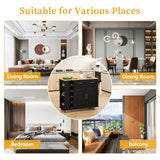 Multi-Functional Kitchen Island Cart with Cabinet and Drawers,Spice Rack, Towel Holder, Wine Rack