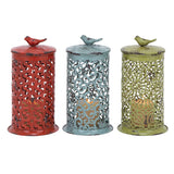Multi-colored Metal Lantern Set (Set of 3)
