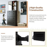 Multi-functional Shoe Cabinet with 3 Flip Drawers,Elegant Hall Tree with Mirror,Entryway Shoe Rack with 6 Hanging Hooks