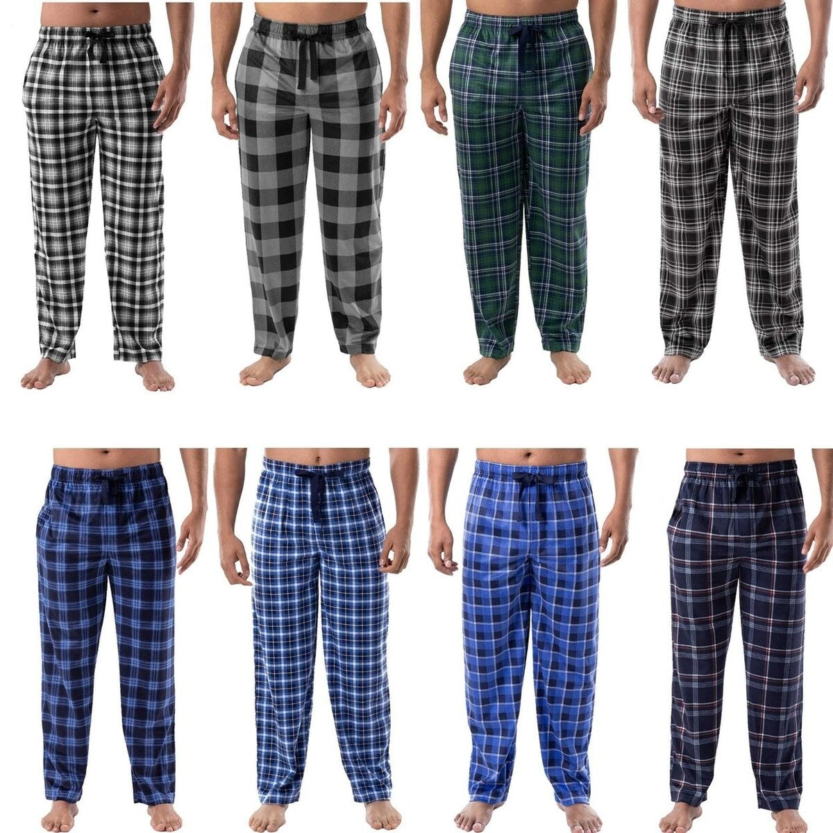 MultiPack Mens UltraSoft Cozy Lounge Sleep Micro Fleece Plaid Pajama Pants