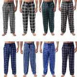 MultiPack Mens UltraSoft Cozy Lounge Sleep Micro Fleece Plaid Pajama Pants