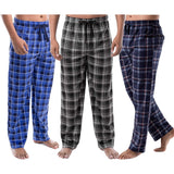 MultiPack Mens UltraSoft Cozy Lounge Sleep Micro Fleece Plaid Pajama Pants
