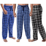 MultiPack Mens UltraSoft Cozy Lounge Sleep Micro Fleece Plaid Pajama Pants