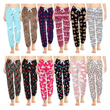 Womens Ultra Plush Micro Fleece Pajama Pants MultiPack Soft Comfortable Fun Colors