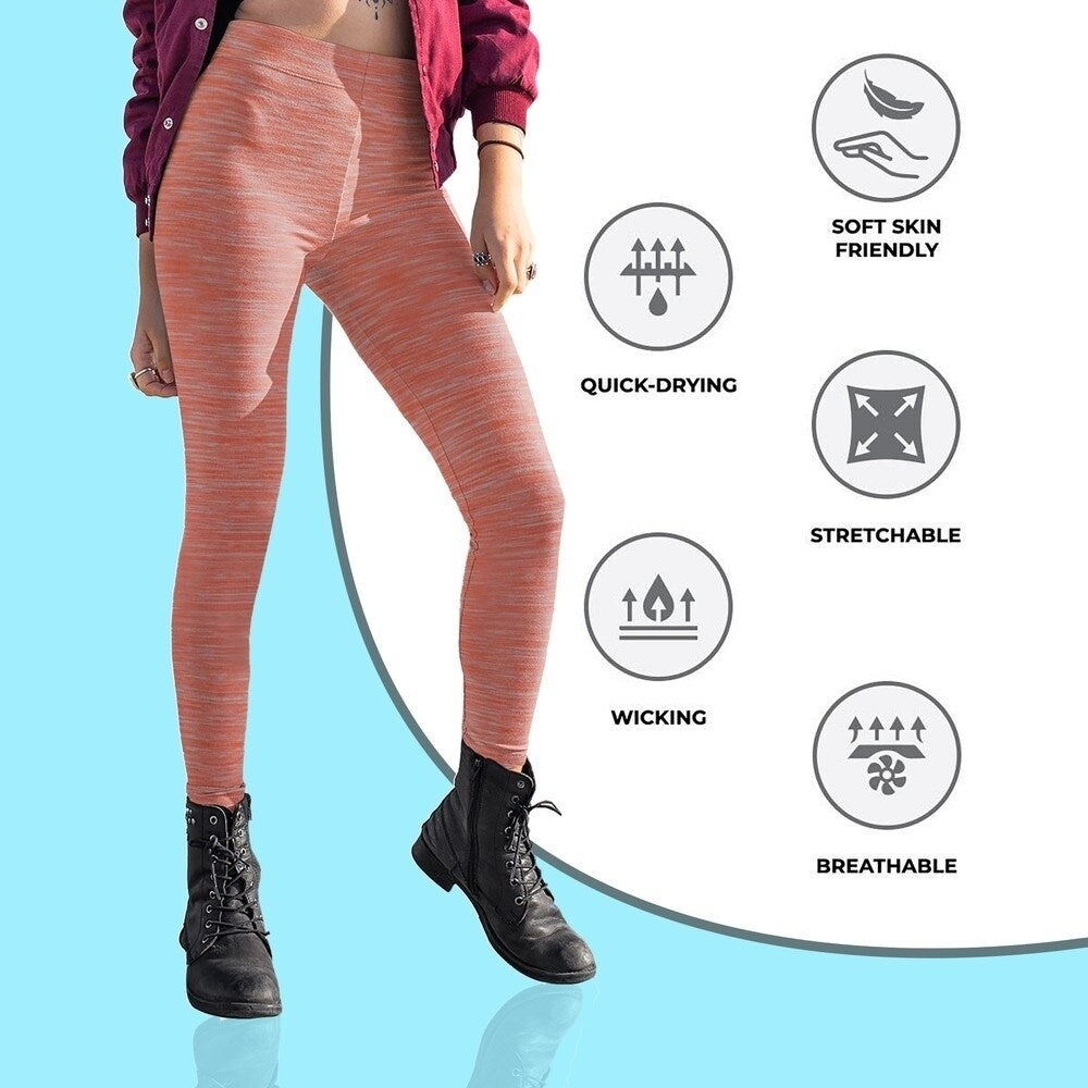 Womens UltraSoft Seamless Space Dye Yoga Leggings MultiPack Activewear