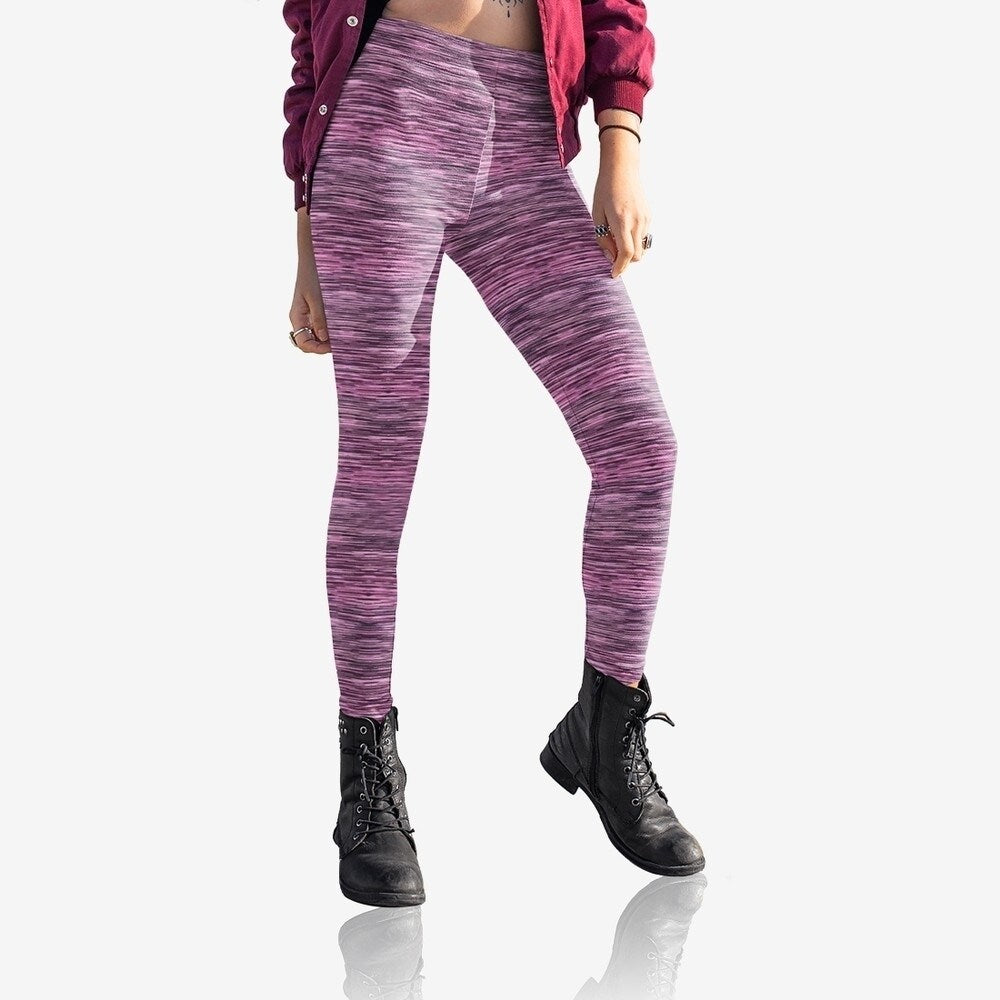 Womens UltraSoft Seamless Space Dye Yoga Leggings MultiPack Activewear