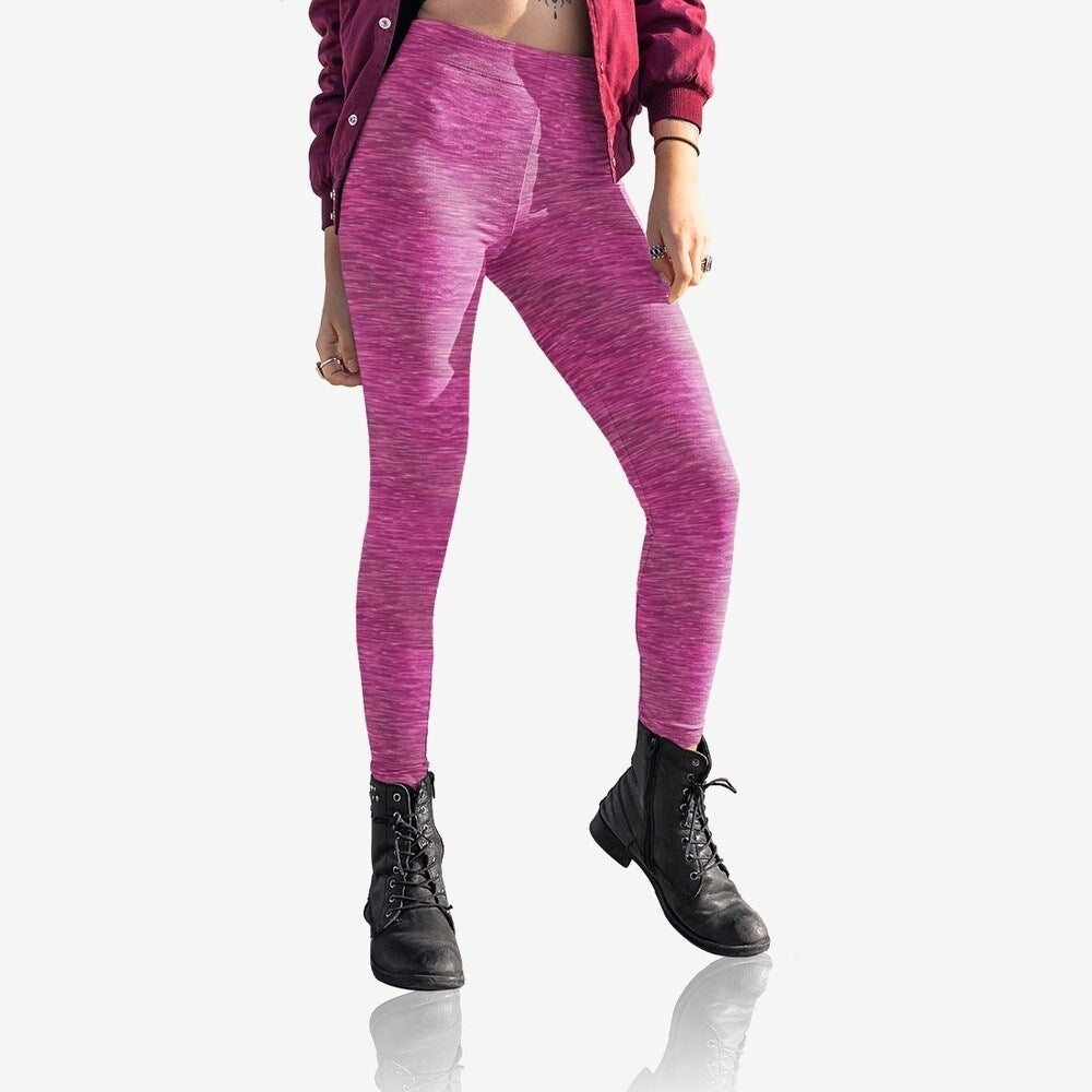 Womens UltraSoft Seamless Space Dye Yoga Leggings MultiPack Activewear