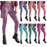 Womens UltraSoft Seamless Space Dye Yoga Leggings MultiPack Activewear