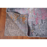 Multicolor Abstract Modern Area Rug Handmade Wool Carpet - 5'8"x 7'9"