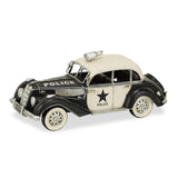 Multicolor Metal Early 20th Century Style Police Car Model