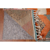 Multicolor Plush Moroccan Area Rug Handmade Geometric Wool Carpet - 7'10" x 10'7"