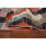 Multicolor Plush Moroccan Area Rug Handmade Geometric Wool Carpet - 7'10" x 10'7"