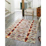 Multicolored Contemporary Transitional Modern Sik Knotted Area Rug - Elegant and Timeless Design - 6' x 9'