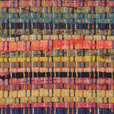 Sevita Boho Multicolored Stripes Jute Bordered Accent Rug