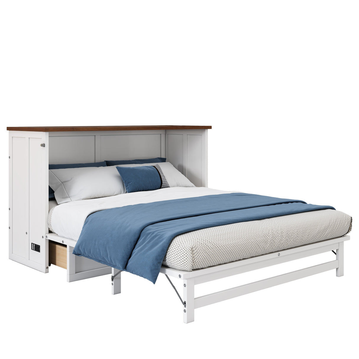 Multifunctional Design Queen Size Murphy Bed Cabinet Bed Folding Wall Bed