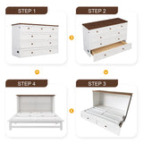 Multifunctional Design Queen Size Murphy Bed Cabinet Bed Folding Wall Bed