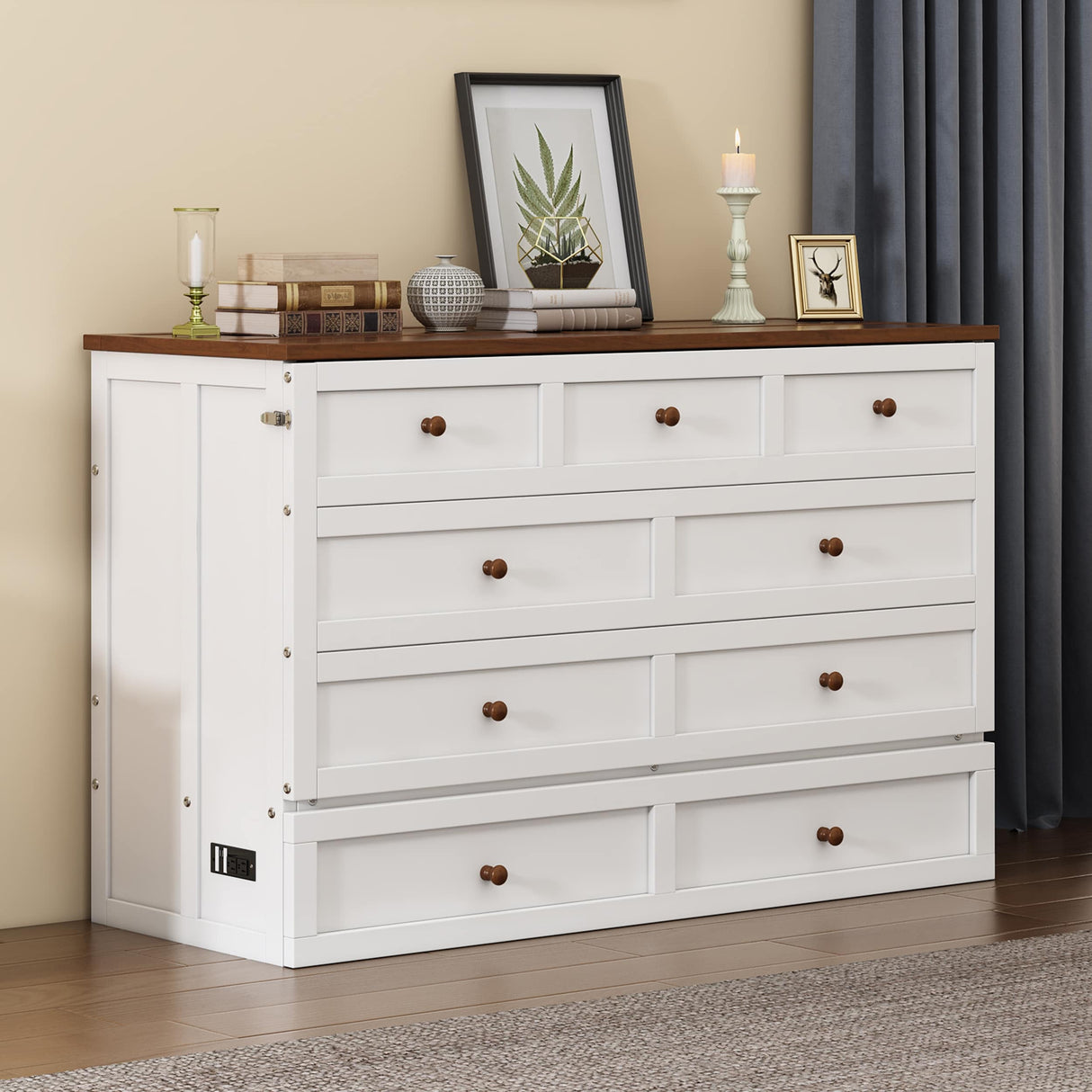 Multifunctional Design Queen Size Murphy Bed Cabinet Bed Folding Wall Bed