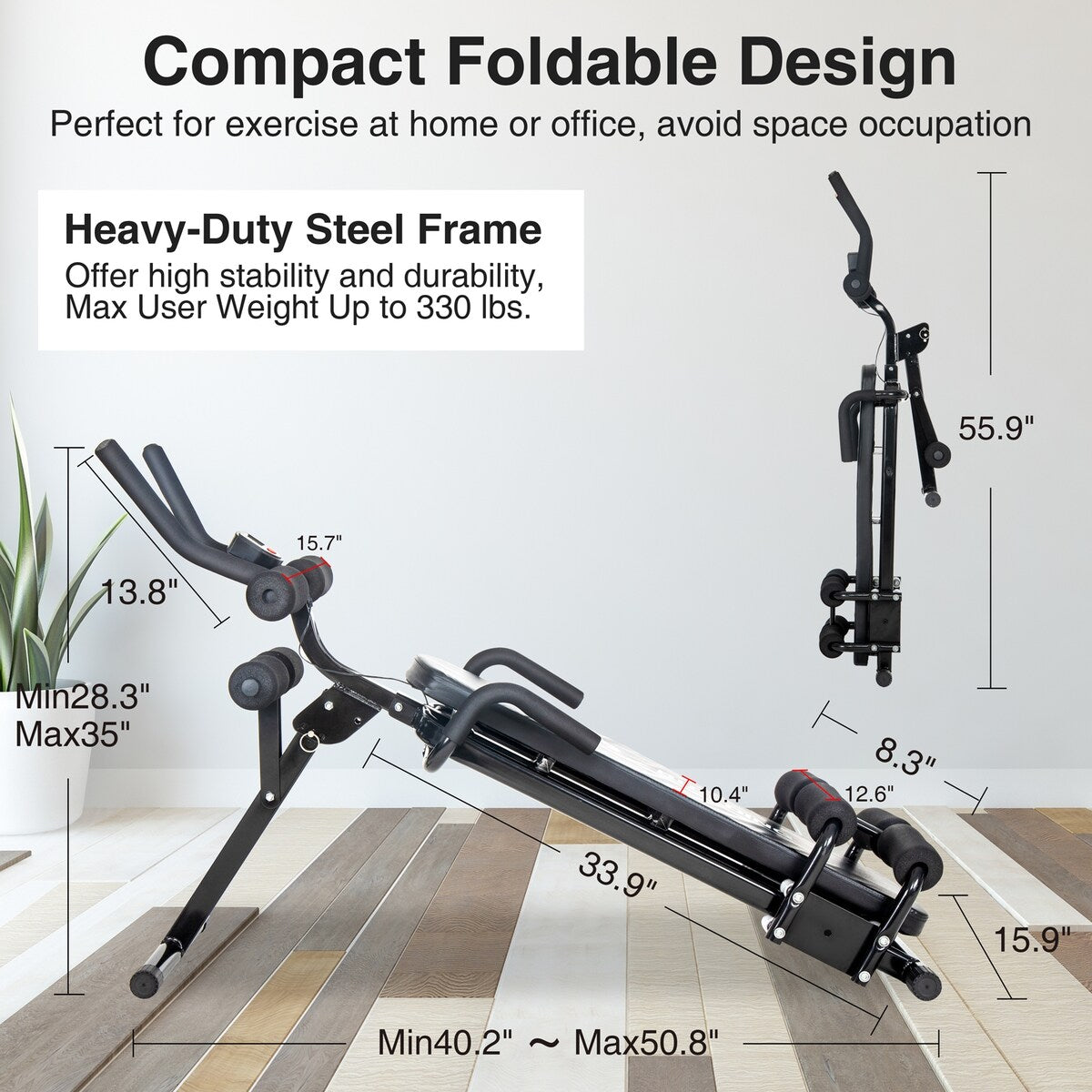 Multifunctional Exercise Machines with LCD Monitor - 50.8*35*15.9INCH