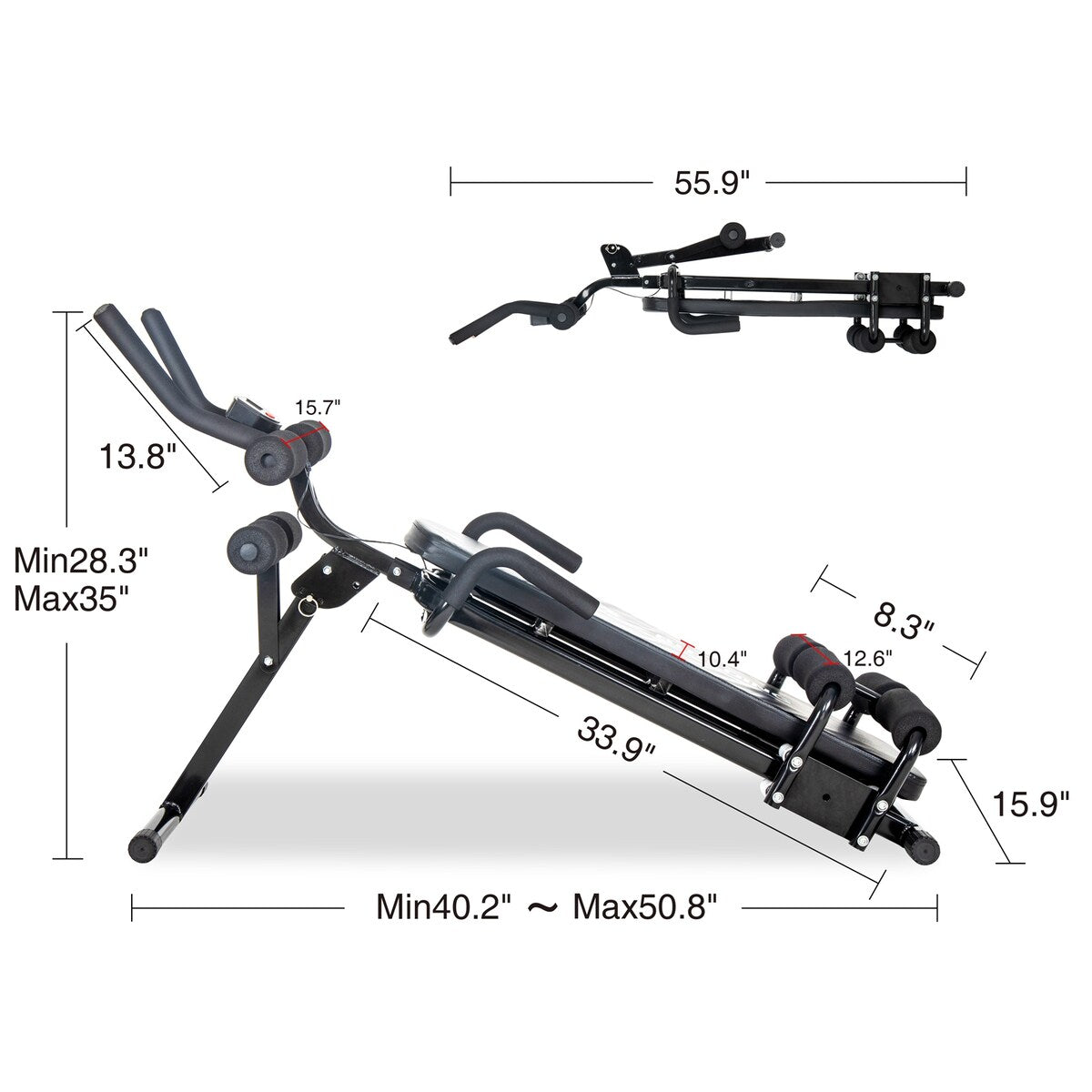 Multifunctional Exercise Machines with LCD Monitor - 50.8*35*15.9INCH