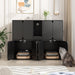 Multifunctional Wooden Cat Washroom Storage Bench Litter Box Cabinet