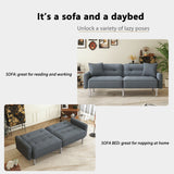 Multiple 3 Adjustable Positions Sleeper Sofa Bed With Comfortable Seat