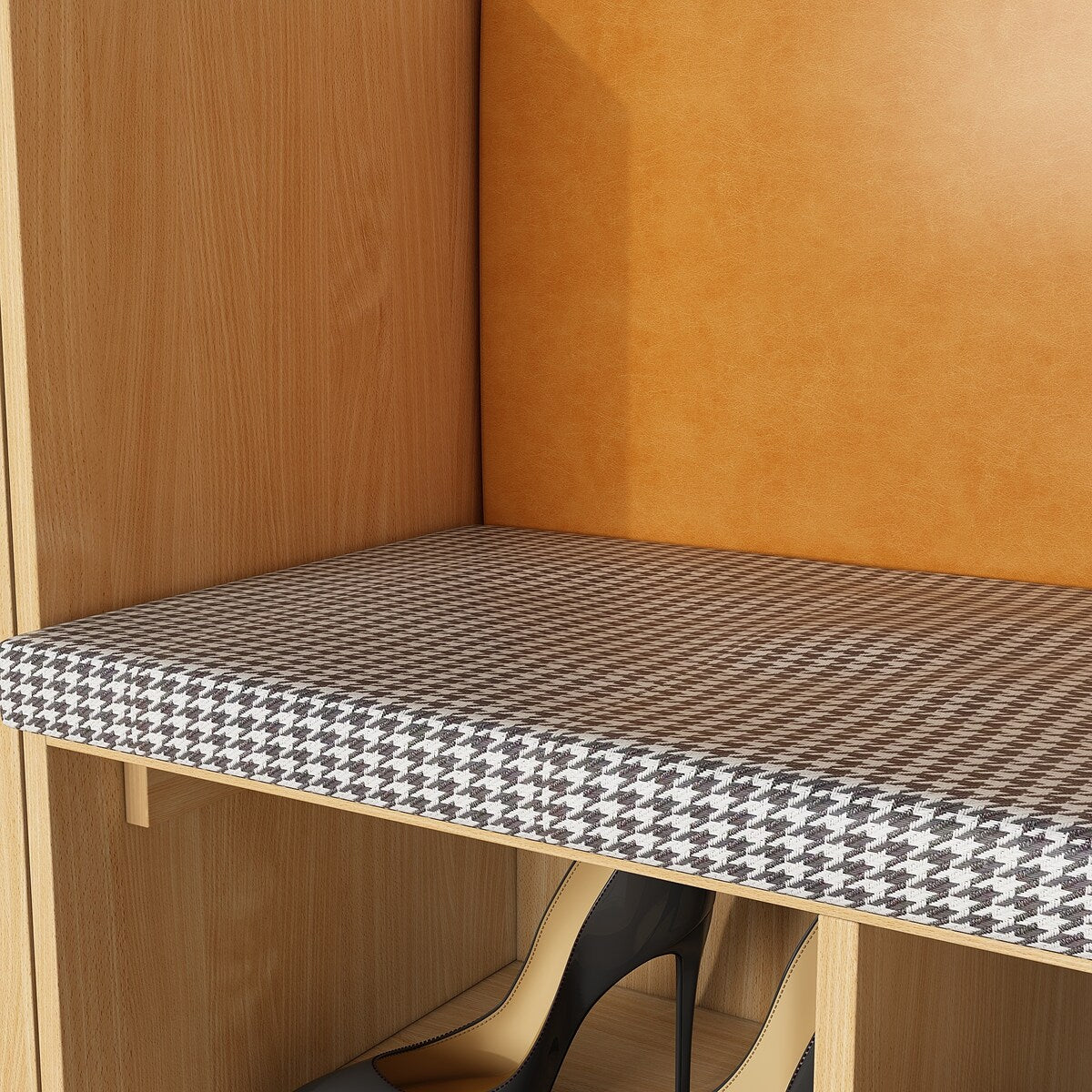 Multipurpose Shoe Rack w/Upholstered Bench and Large Capacity Storage