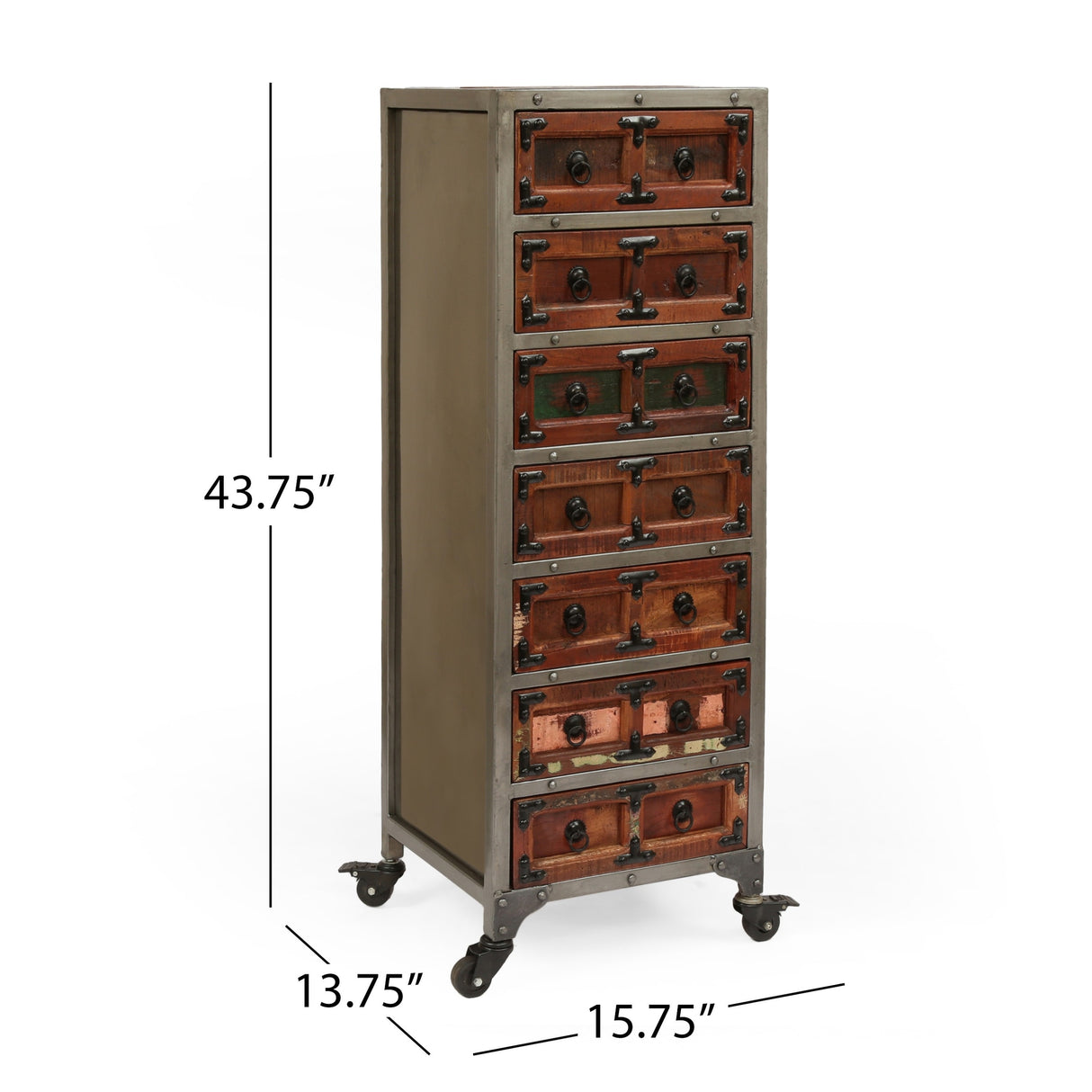 Muntz Handcrafted Boho Wooden 7-drawer Chest by Christopher Knight Home