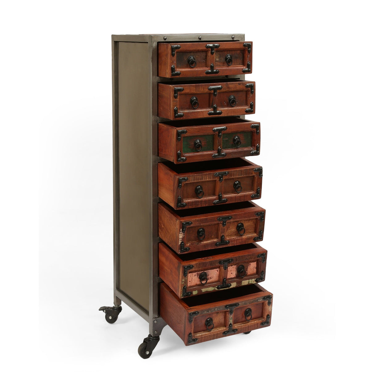 Muntz Handcrafted Boho Wooden 7-drawer Chest by Christopher Knight Home