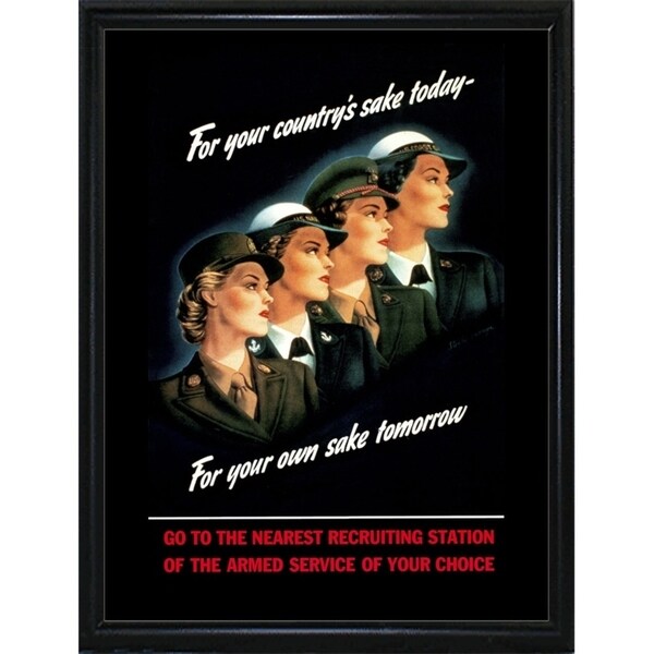 Mural Female Marines-VINAPP116560 Print 26.25"x19.75" by Vintage Apple Collection
