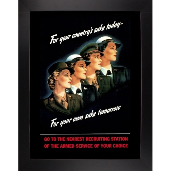 Mural Female Marines-VINAPP116560 Print 26.25"x19.75" by Vintage Apple Collection