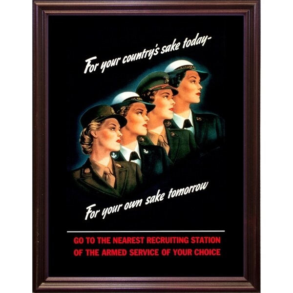 Mural Female Marines-VINAPP116560 Print 26.25"x19.75" by Vintage Apple Collection