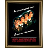Mural Female Marines-VINAPP116560 Print 26.25"x19.75" by Vintage Apple Collection