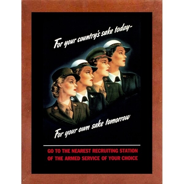 Mural Female Marines-VINAPP116560 Print 26.25"x19.75" by Vintage Apple Collection