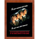 Mural Female Marines-VINAPP116560 Print 26.25"x19.75" by Vintage Apple Collection