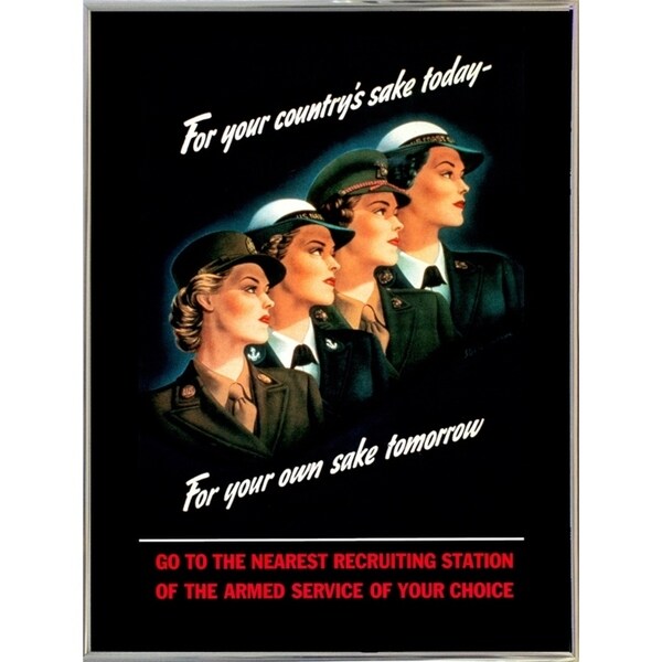 Mural Female Marines-VINAPP116560 Print 26.25"x19.75" by Vintage Apple Collection