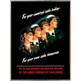 Mural Female Marines-VINAPP116560 Print 26.25"x19.75" by Vintage Apple Collection