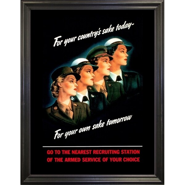 Mural Female Marines-VINAPP116560 Print 26.25"x19.75" by Vintage Apple Collection