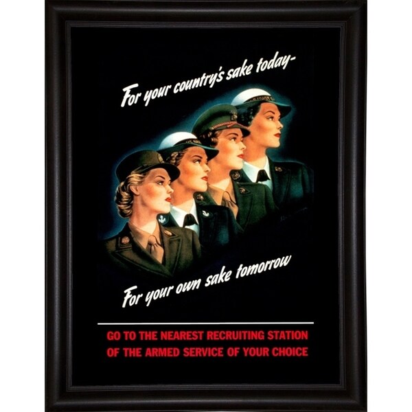Mural Female Marines-VINAPP116560 Print 26.25"x19.75" by Vintage Apple Collection