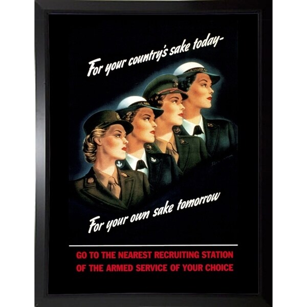 Mural Female Marines-VINAPP116560 Print 26.25"x19.75" by Vintage Apple Collection