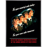 Mural Female Marines-VINAPP116560 Print 26.25"x19.75" by Vintage Apple Collection