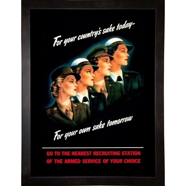 Mural Female Marines-VINAPP116560 Print 26.25"x19.75" by Vintage Apple Collection